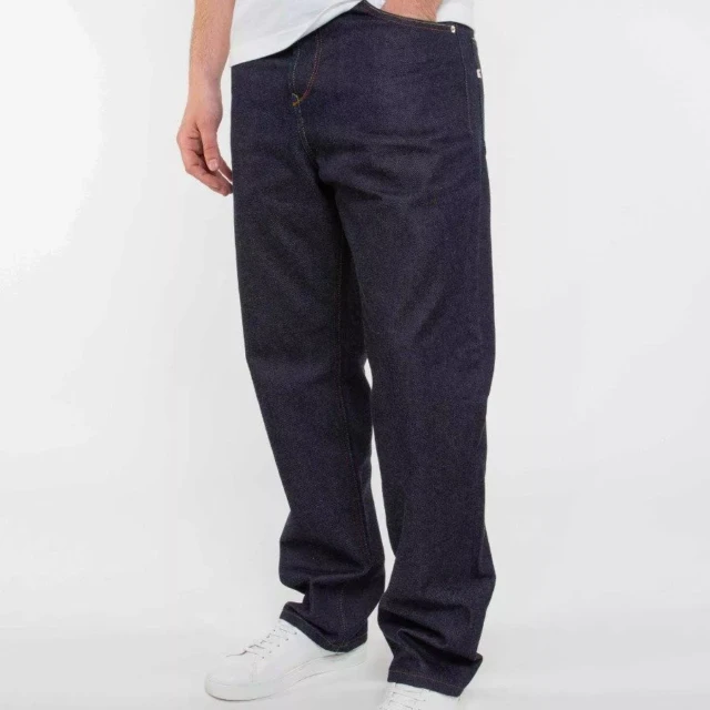 1083 - JEANS LARGE 115N INTEMPOREL coton bio superdenim indigo brut