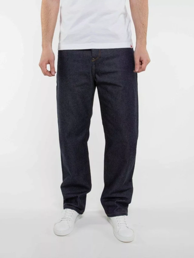 1083 - JEANS LARGE 115N INTEMPOREL coton bio superdenim indigo brut