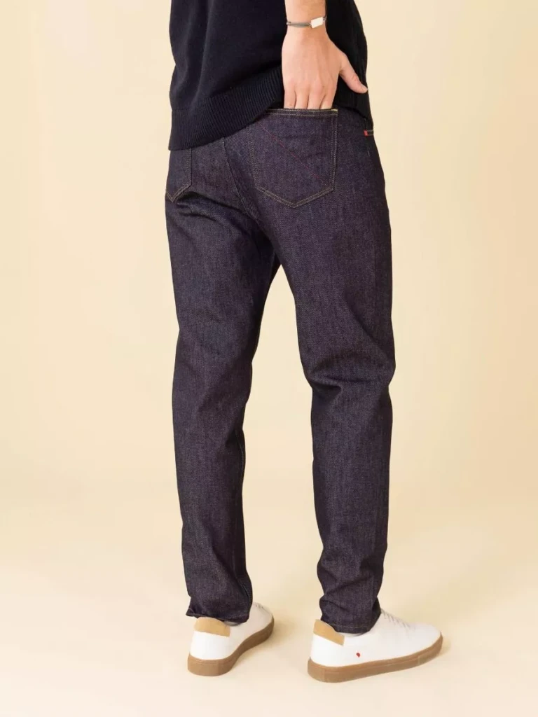 1083 - JEANS TAPERED 116N CONIQUE coton bio superdenimflex carde indigo brut
