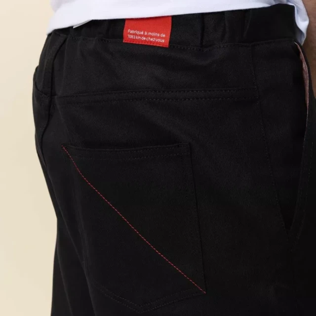 1083 - JOGGJEANS CAROTTE 122N coton bio filidenim flex coton bio uni noir