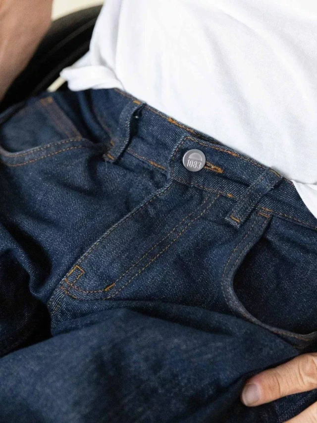 1083 - JEANS ADAPTE PMR 123N AJUSTE coton bio filidenim flex bleu Homme