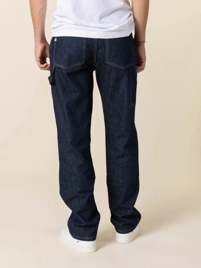 1083 - JEANS 131N CARDE BLEU coton bio superdenim bleu Homme