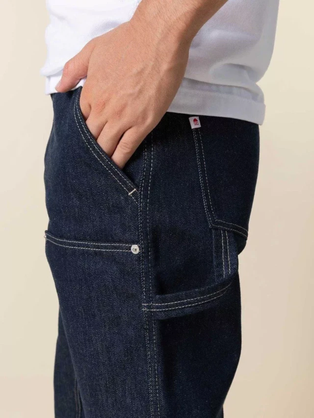 1083 - JEANS 131N CARDE BLEU coton bio superdenim bleu Homme