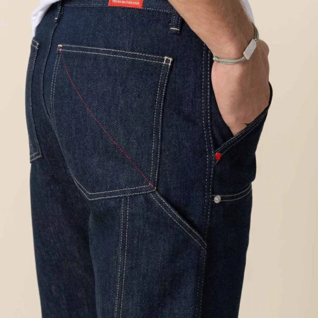 1083 - JEANS 131N CARDE BLEU coton bio superdenim bleu Homme