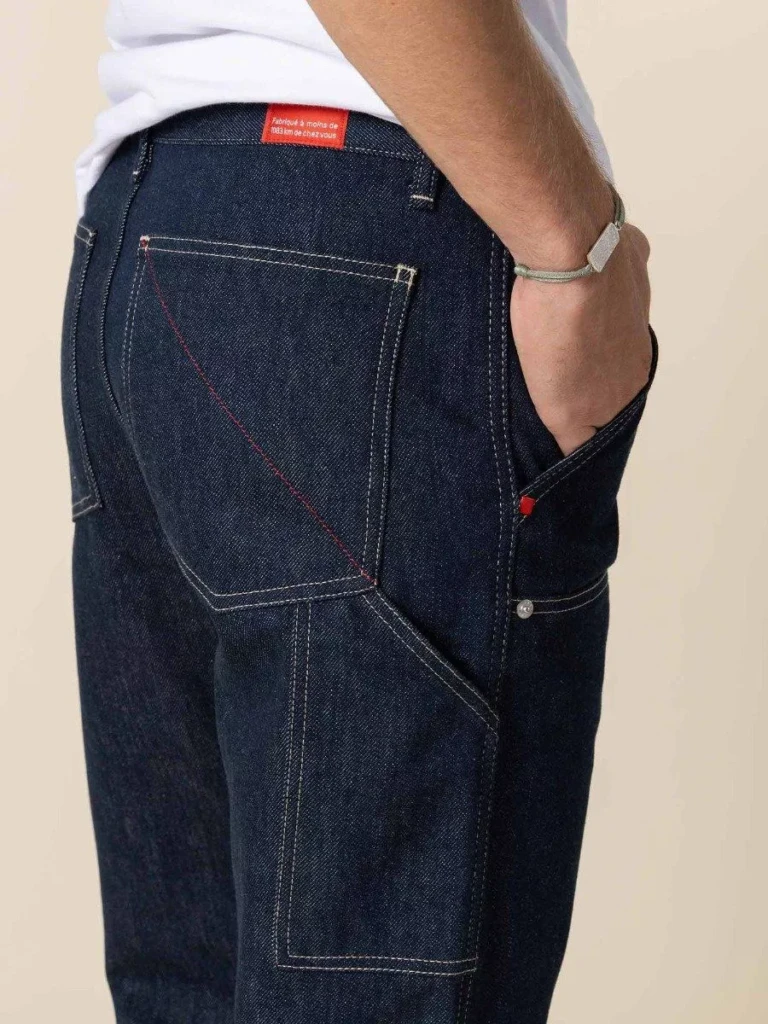 1083 - JEANS 131N CARDE BLEU coton bio superdenim bleu Homme