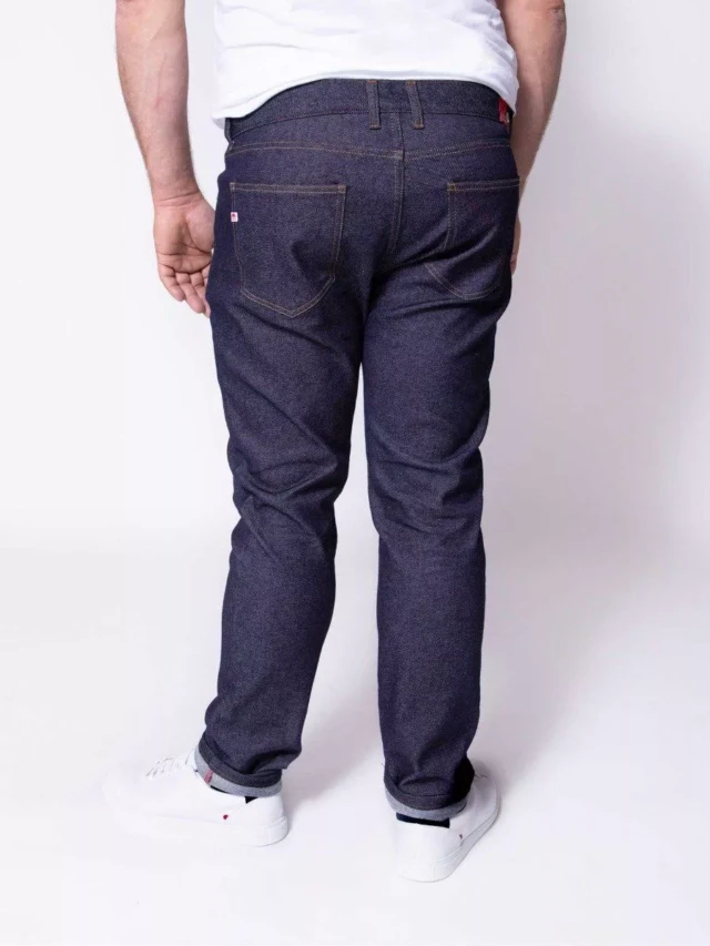 1083 - JEANS AJUSTE 143N O' coton bio superdenim flex indigo brut Homme