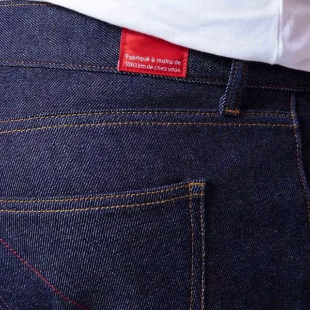 1083 - JEANS AJUSTE 143N O' coton bio superdenim flex indigo brut Homme