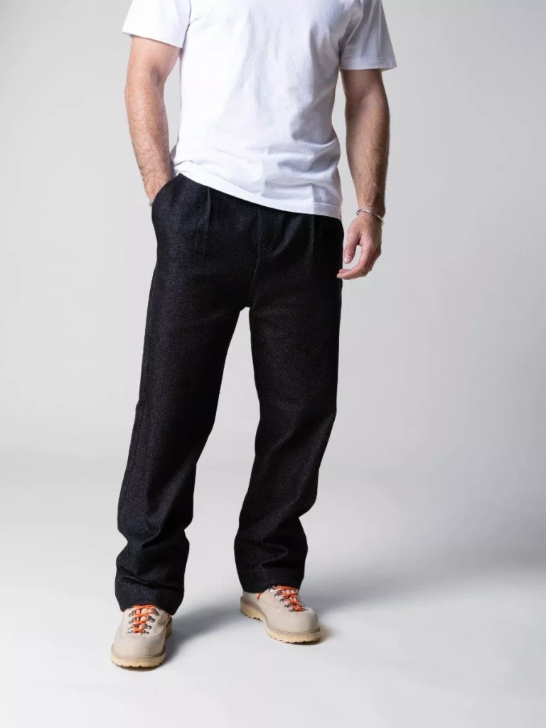 1083 - JEANS LARGE 161N X ZORZETTO coton bio superdenim flex noir brut mixte