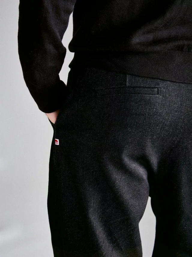 1083 - JEANS LARGE 161N X ZORZETTO coton bio superdenim flex noir brut mixte
