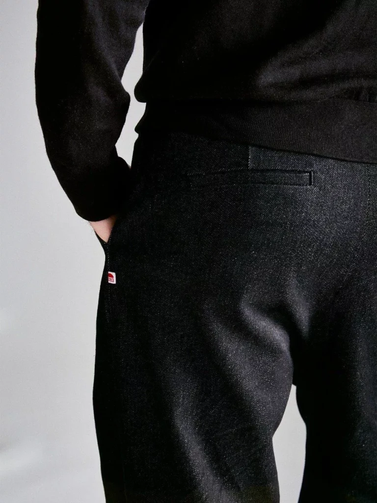 1083 - JEANS LARGE 161N X ZORZETTO coton bio superdenim flex noir brut mixte