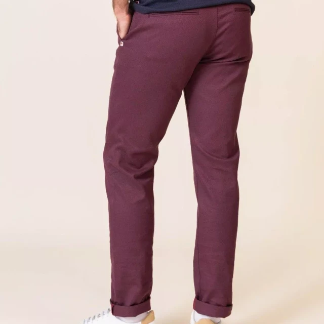 1083 - CHINO AJUSTE 163N coton bio filidenim flex uni prune Homme