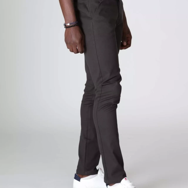 1083 - CHINO AJUSTE 163N coton bio filidenim flex uni anthracite Homme