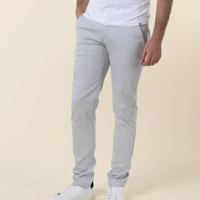 1083 - CHINO AJUSTE 163N coton bio filidenim flex uni bleu glacier Homme