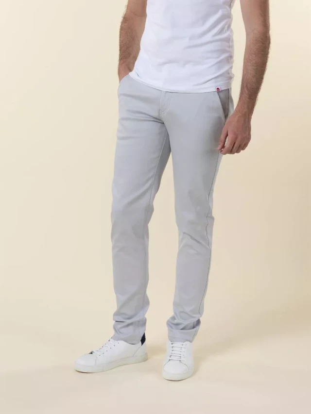 1083 - CHINO AJUSTE 163N coton bio filidenim flex uni bleu glacier Homme