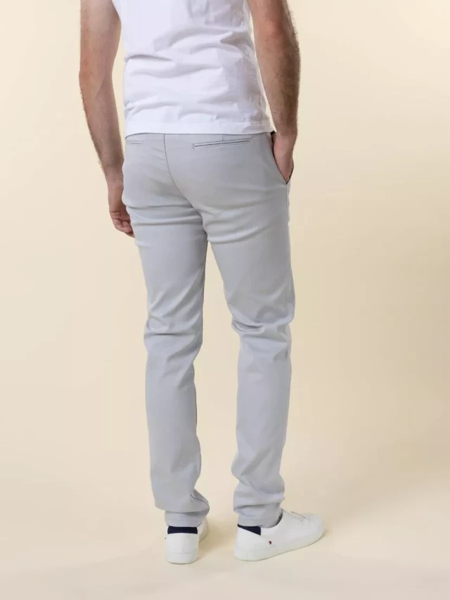 1083 - CHINO AJUSTE 163N coton bio filidenim flex uni bleu glacier Homme