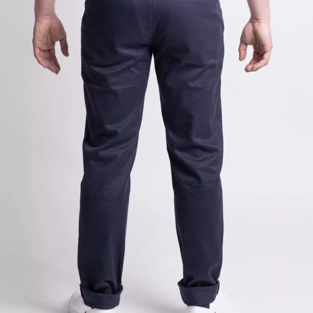 1083 - CHINO AJUSTE 163N coton bio filidenim flex uni bleu marine Homme