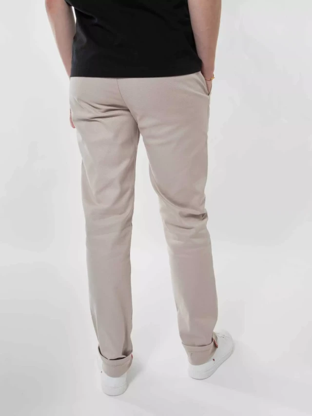 1083 - CHINO AJUSTE 163N coton bio filidenim flex uni beige Homme
