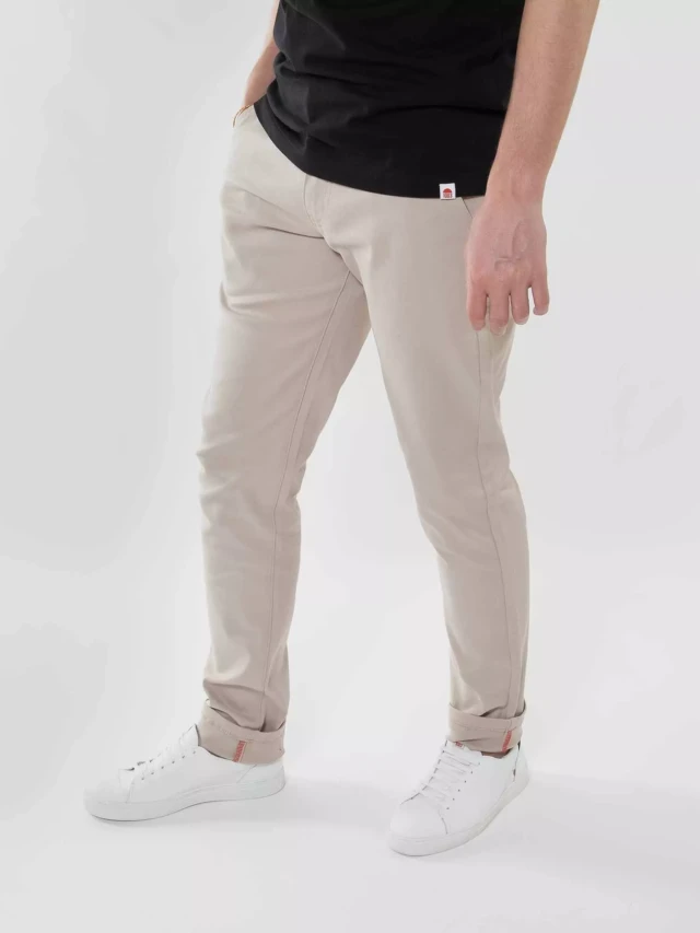 1083 - CHINO AJUSTE 163N coton bio filidenim flex uni beige Homme