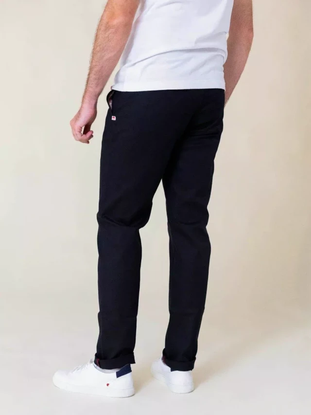 1083 - CHINO AJUSTE 163N coton bio filidenim flex uni noir Homme