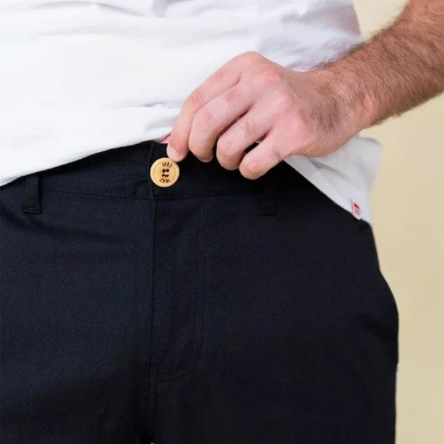 1083 - CHINO AJUSTE 163N coton bio filidenim flex uni noir Homme