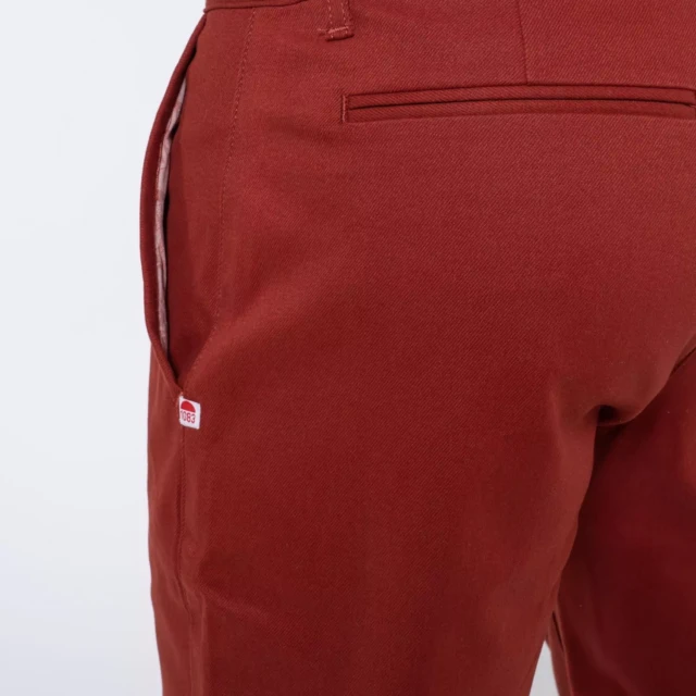 1083 - CHINO AJUSTE 163N coton bio filidenim flex uni terracotta Homme