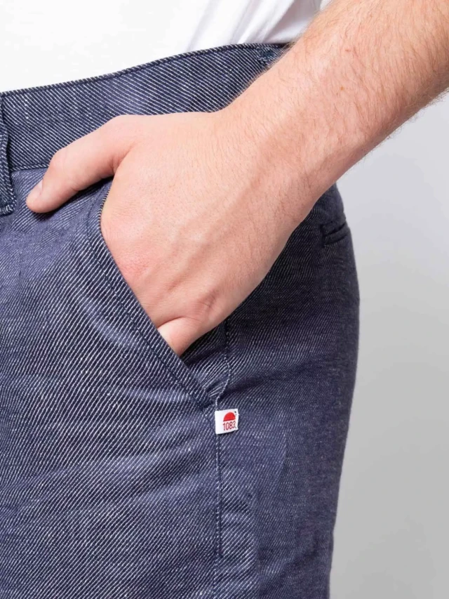 1083 - CHINO LIN CAROTTE 168N denimoriginal bleu Homme