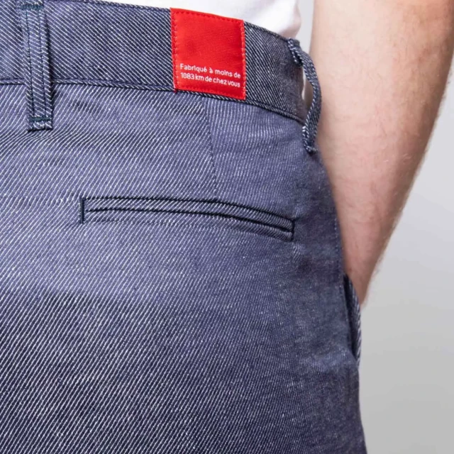 1083 - CHINO LIN CAROTTE 168N denimoriginal bleu Homme