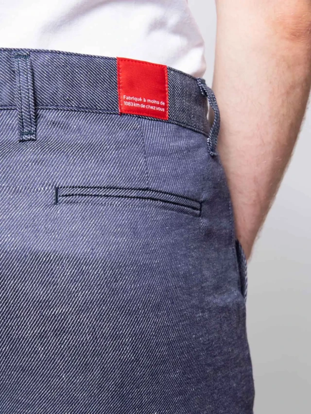 1083 - CHINO LIN CAROTTE 168N denimoriginal bleu Homme