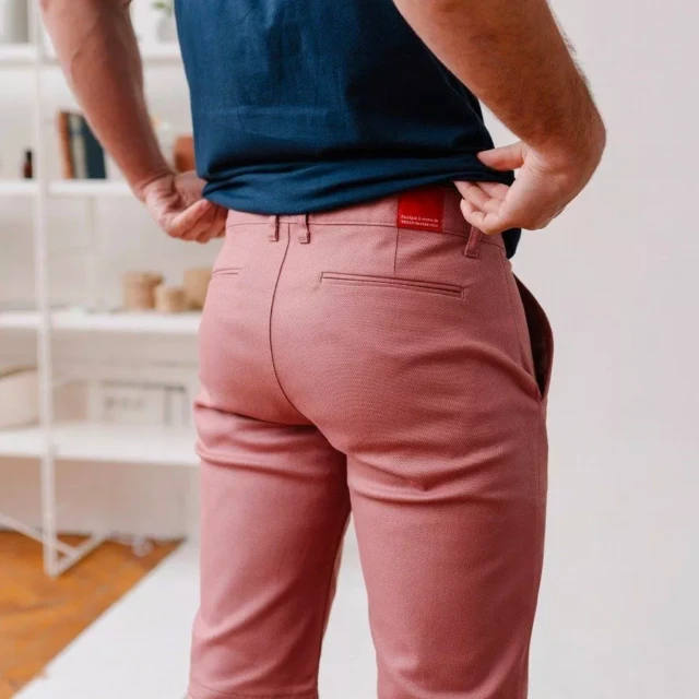 1083 - BERMUDA CHINO AJUSTE 169N coton bio filidenim flex uni rose quartz