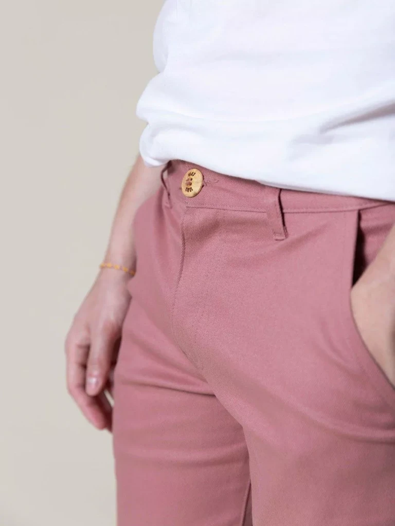 1083 - BERMUDA CHINO AJUSTE 169N coton bio filidenim flex uni rose quartz