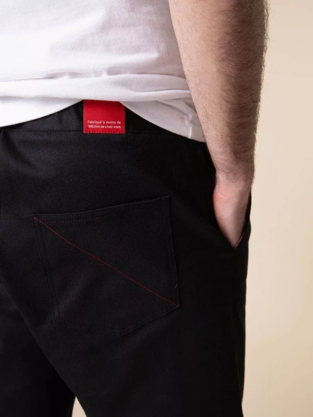 1083 - JOGGSHORT AMPLE 172N coton bio filidenim flex uni noir