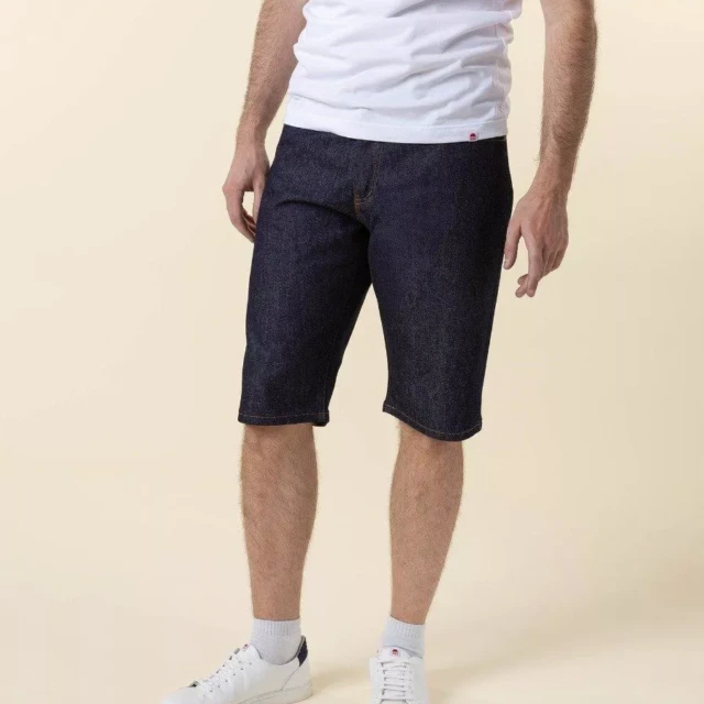 1083 - BERMUDA AJUSTE 173N coton bio superdenim flex indigo brut Homme