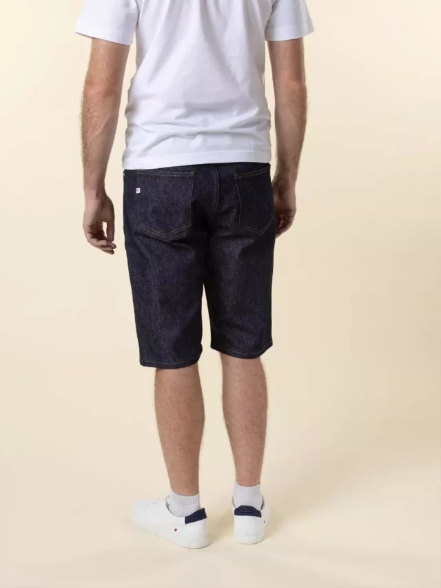 1083 - BERMUDA AJUSTE 173N coton bio superdenim flex indigo brut Homme