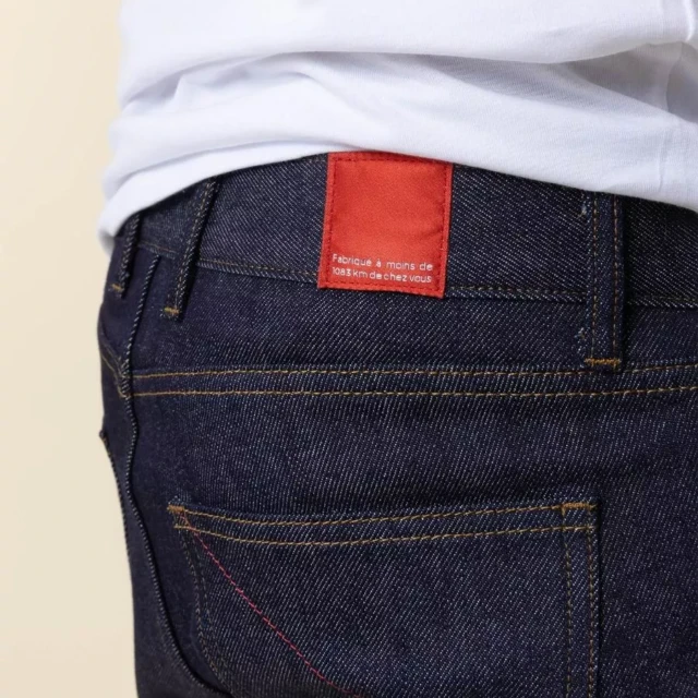 1083 - BERMUDA AJUSTE 173N coton bio superdenim flex indigo brut Homme