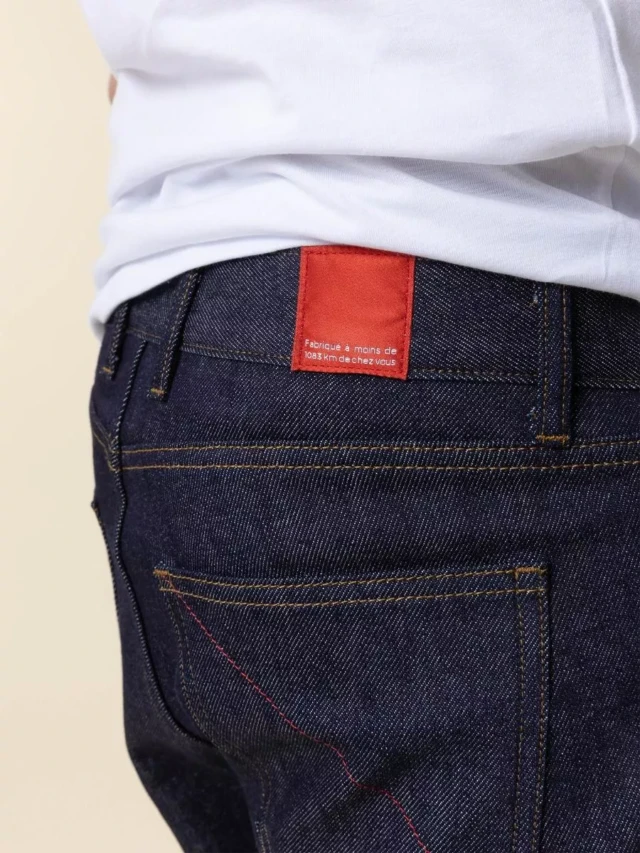 1083 - BERMUDA AJUSTE 173N coton bio superdenim flex indigo brut Homme