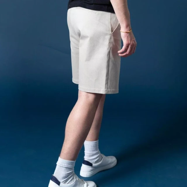1083 - BERMUDA CHINO LARGE 174N coton bio filidenim flex uni naturel Homme