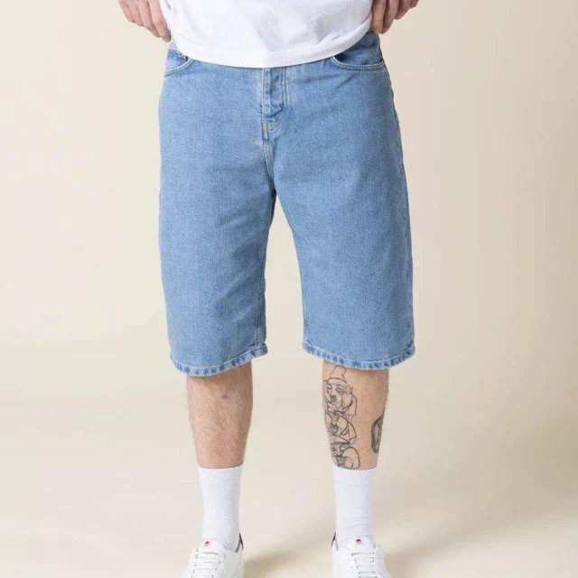 1083 - SHORT BAGGY 175N DELAVE coton bio superdenim indigo clair