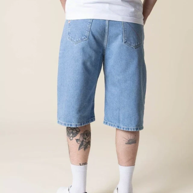 1083 - SHORT BAGGY 175N DELAVE coton bio superdenim indigo clair