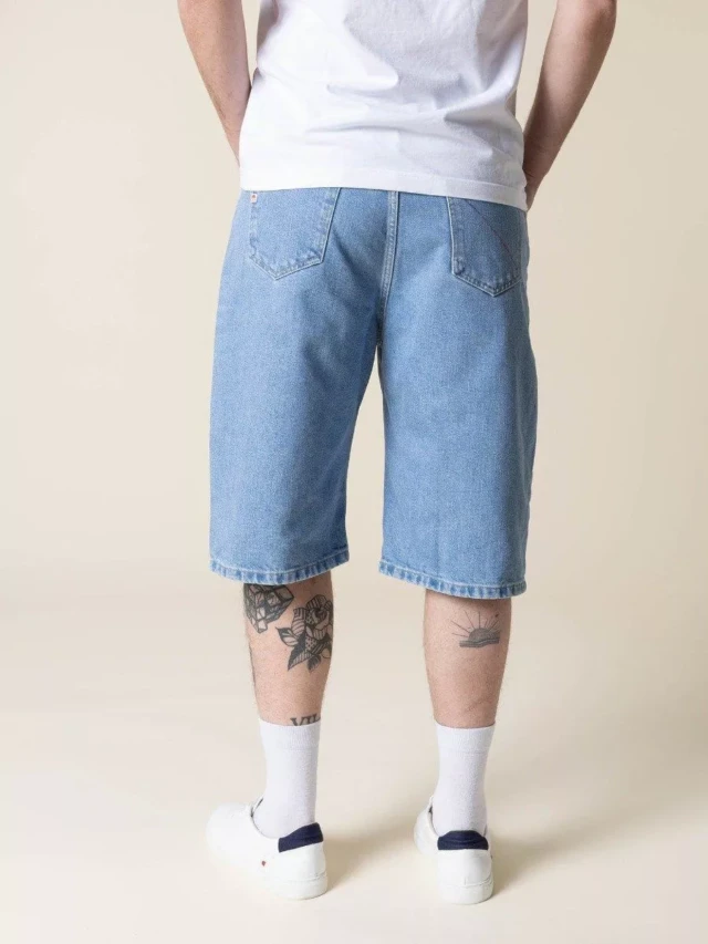 1083 - SHORT BAGGY 175N DELAVE coton bio superdenim indigo clair