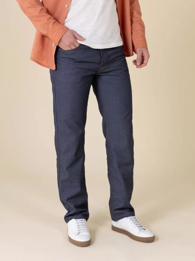 1083 - JEANS DROIT 181N INFINI recycle superdenim bleu Homme