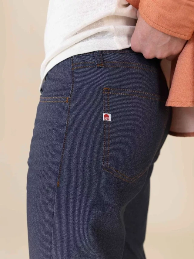 1083 - JEANS DROIT 181N INFINI recycle superdenim bleu Homme