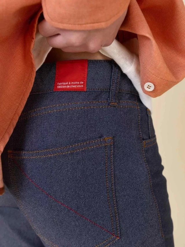 1083 - JEANS DROIT 181N INFINI recycle superdenim bleu Homme