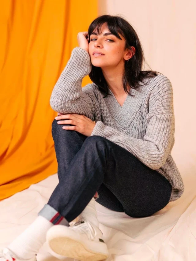 1083 - JEANS DROIT 201H taille haute 100 % coton bio superdenim indigo brut