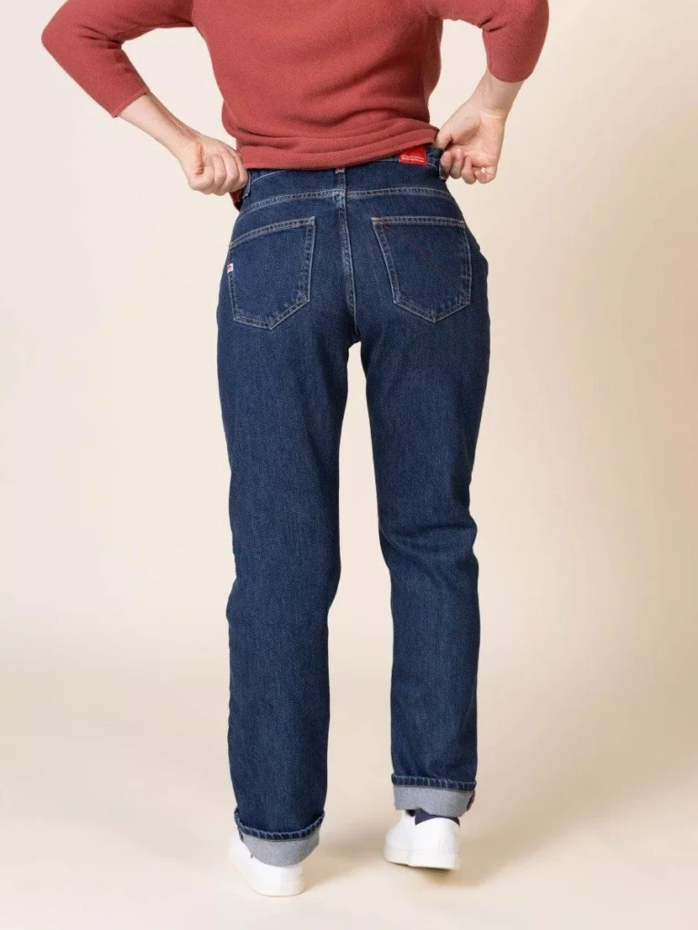 1083 - JEANS DROIT 201N DELAVE  coton bio indigo ocean