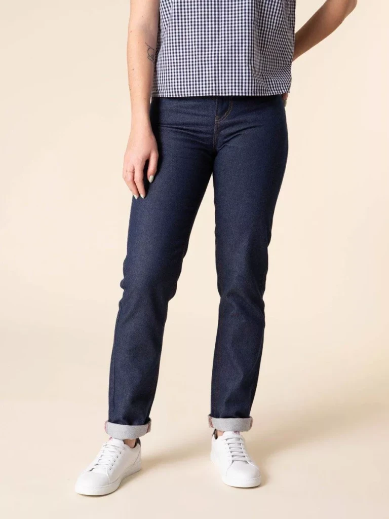 1083 - JEANS DROIT 201N 100 % coton bio denimoriginal bleu