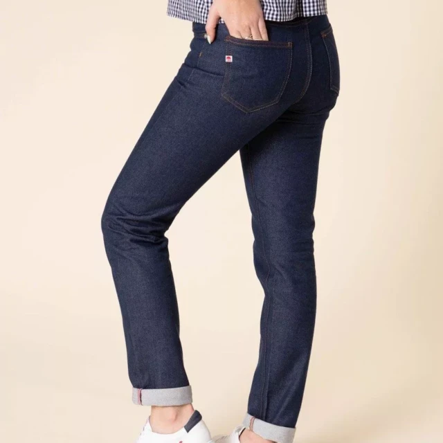 1083 - JEANS DROIT 201N  100 % coton bio denimoriginal bleu