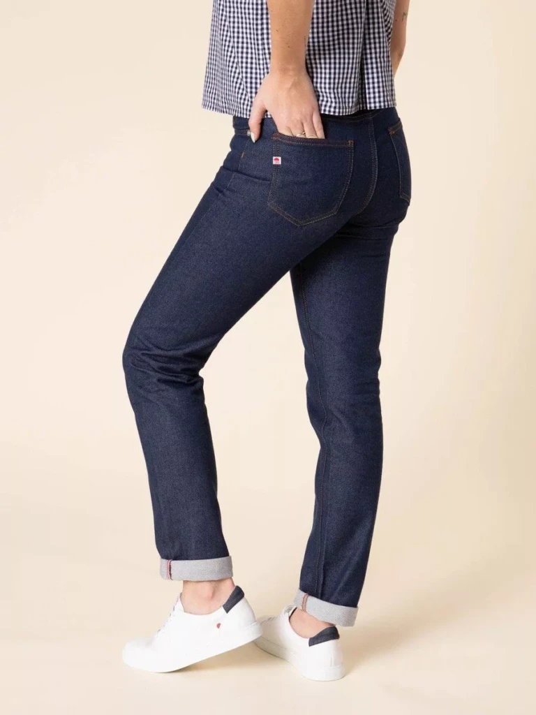 1083 - JEANS DROIT 201N 100 % coton bio denimoriginal bleu
