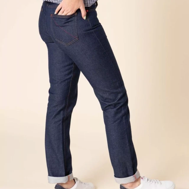 1083 - JEANS DROIT 201N  100 % coton bio denimoriginal bleu