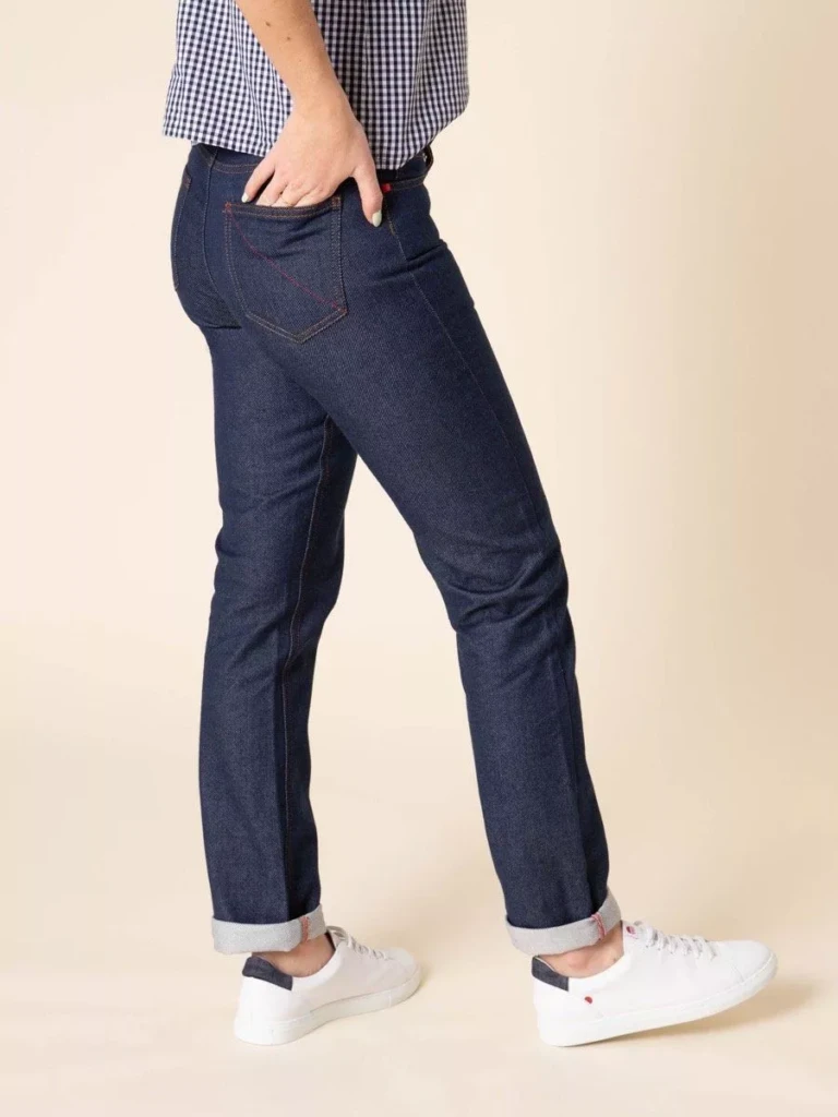 1083 - JEANS DROIT 201N 100 % coton bio denimoriginal bleu