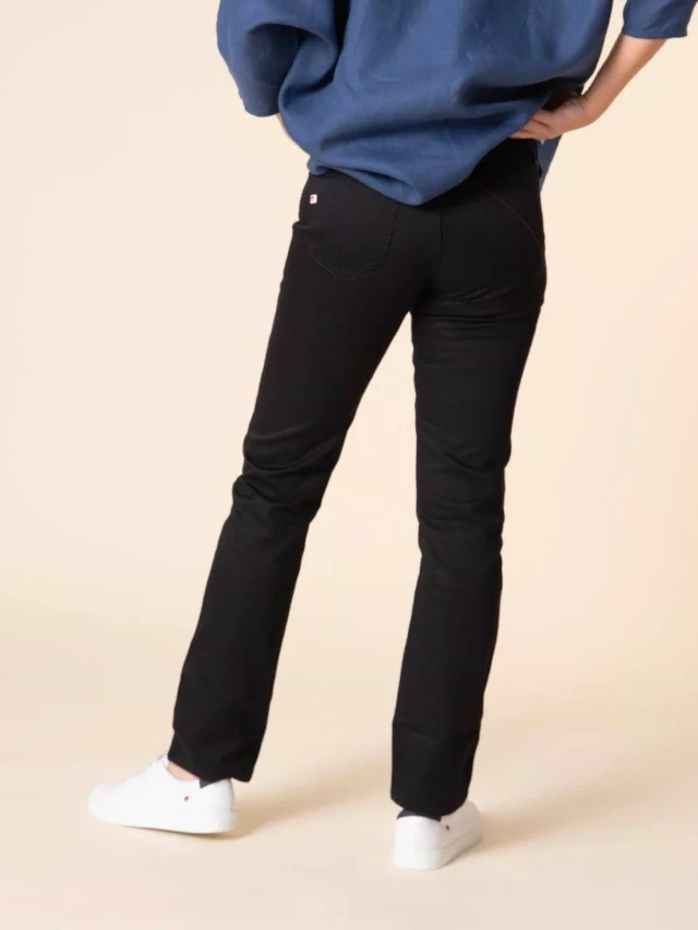1083 - JEANS DROIT 201N coton bio denimoriginal uni noir